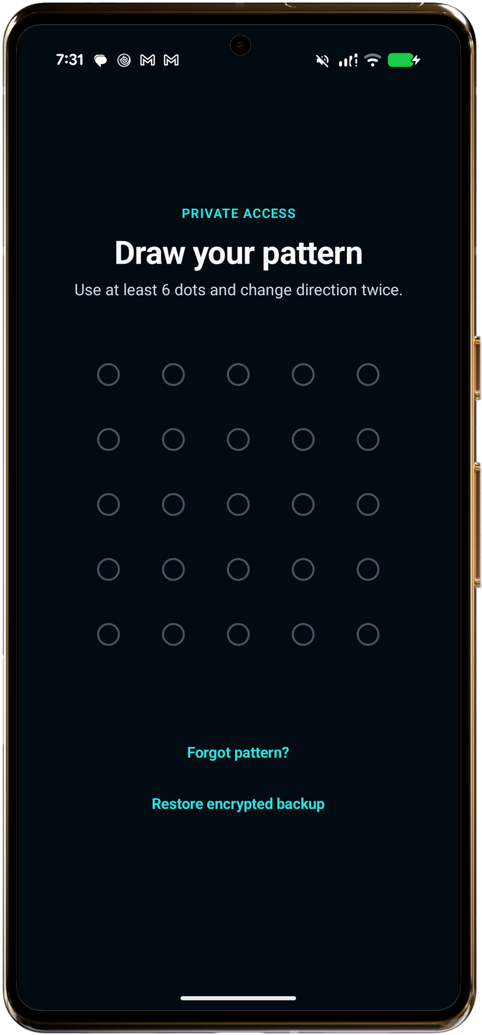 NullVault — Draw your pattern